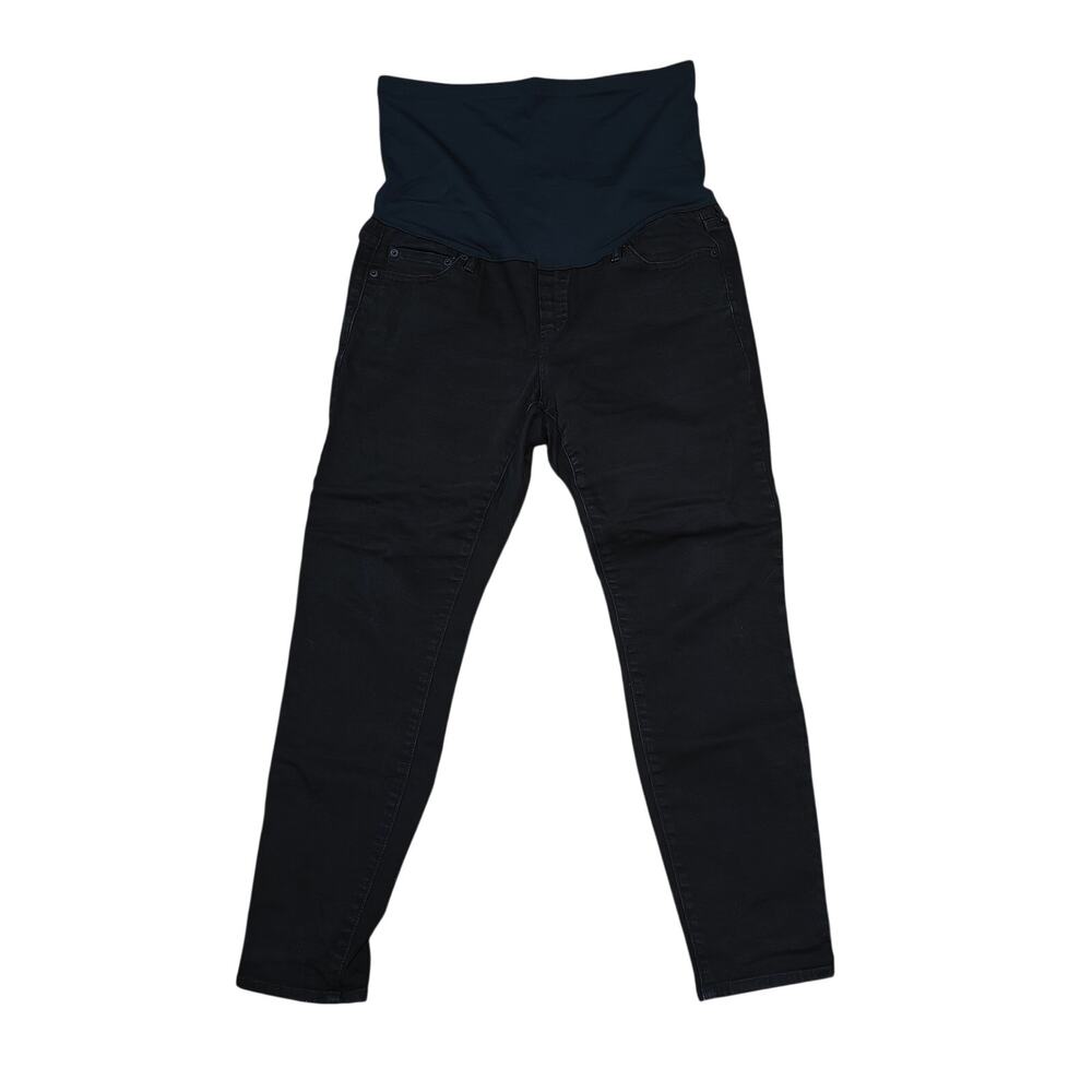 GAP Revolution Skinny Matte Black Jeans Womens 12 Short Full Panel
